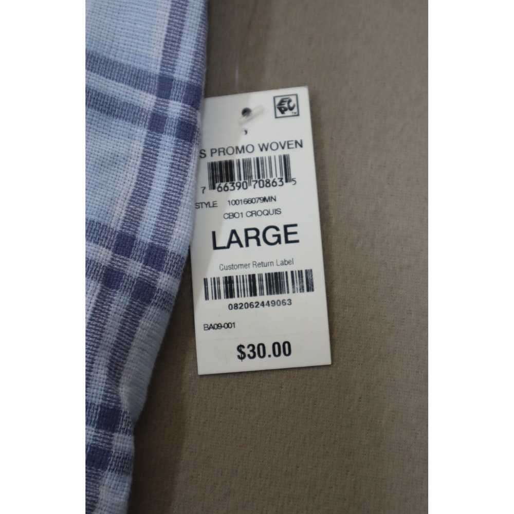 Alfani Men's Ellen Classic-Fit Textured Yarn-Dyed Plaid Button-Down Shirt Size L - Picture 7 of 7